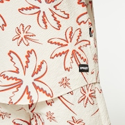 Deco Palms Rc SS Button Down - Three Lines Palms Arctic