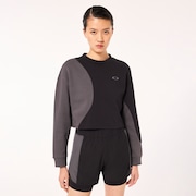 W Pursuit Cruise Crop Sweatshirt - Blackout/Uniform Gray