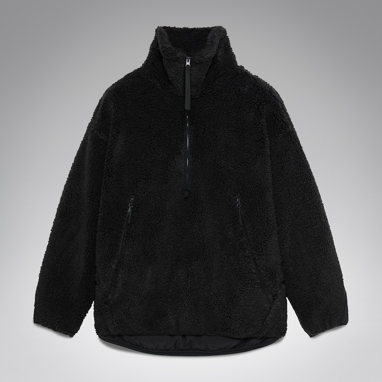 Snowdrift Qtr Zip Sherpa - Pitch Black