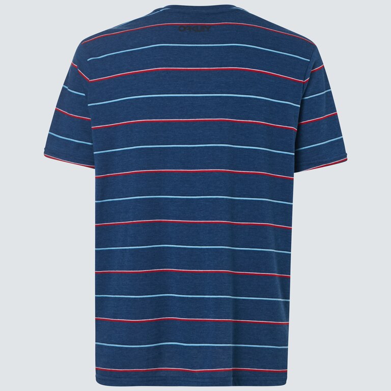 All Stripes SS Tee - Poseidon Heather