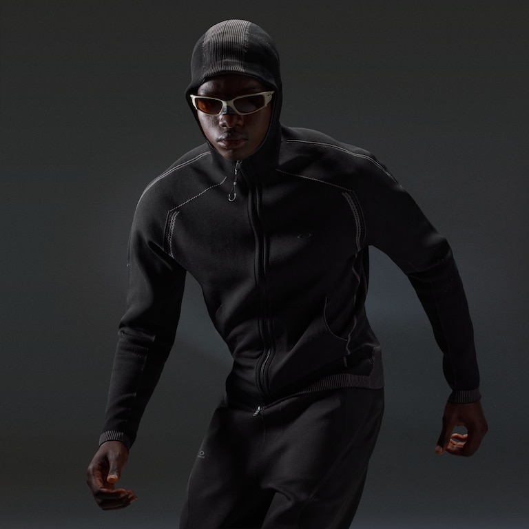 Latitude Veil 3D Knitted Hoodie - Pitch Black