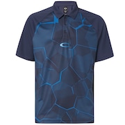 Mirror Graphic Polo - Foggy Blue