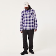 Podium Plaid Ls Flannel - Deep Amethyst/Mist