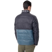 Puffer Block Color Utility Jacket - Blackout