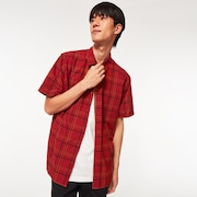 Pacific Button Down SS - Iron Red Check