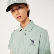 Skull Sleek Stripe Shirt 2.0 - Island Green