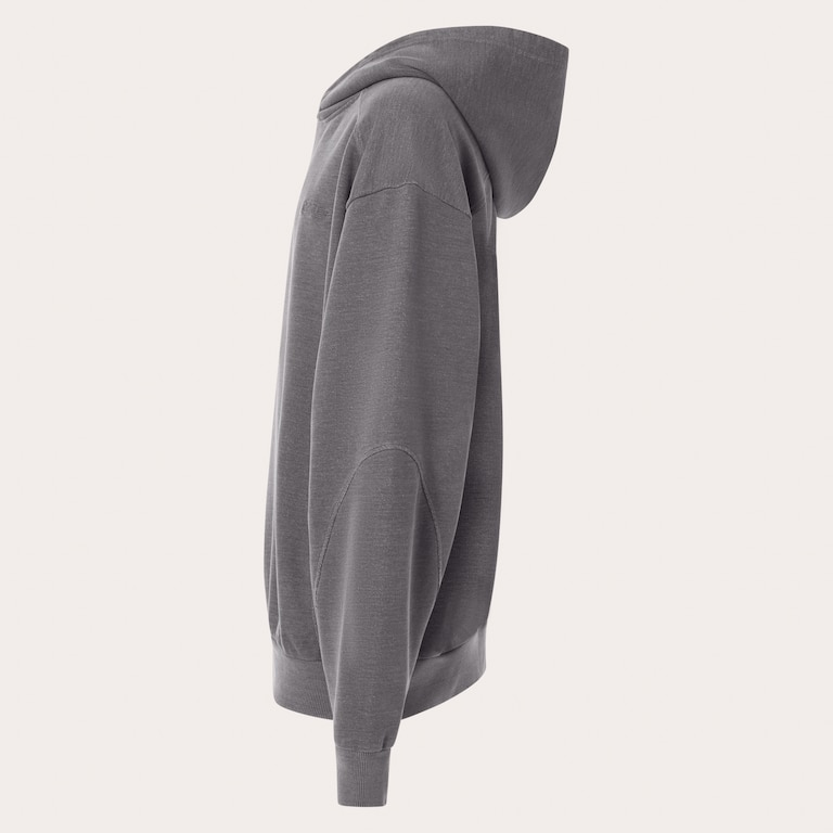 Indigo Side Zip Hoodie - Bleached Grey