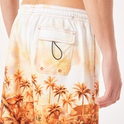 Canary Palms Rc 18" Beachshort - Palm Print Grenache