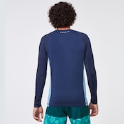 Color Block LS Rashguard - Universal Blue