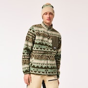 Mountain Fire Sherpa - Green Norway Pattern