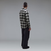 Podium Plaid Ls Flannel - Pitch Bla/Cem/Mist Check