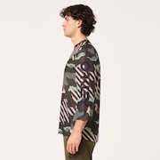 Ride Free LS Jersey - Green Stripe/Grip Camo