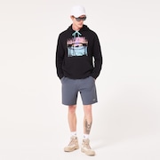 Golden Hour Bark Po Hoodie - Blackout