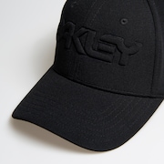 6 Panel Stretch Hat Embossed - Blackout