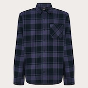 Podium Plaid Ls Flannel - Black/Graphite/Amethyst