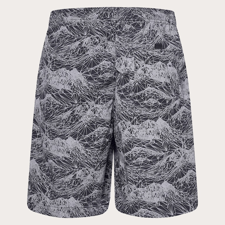 Outdoor Printed Short - Aop Mountain Black Cement