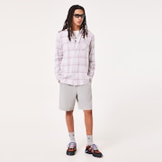 Podium Plaid Ls Flannel - Lunar Rock/Toadstool Check