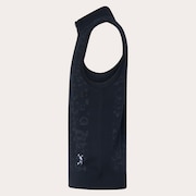 Skull Spotted Jacquard Vest - Pitch Black