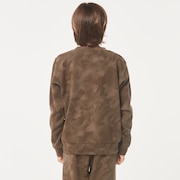 Enhance Qd Fleece Crew Ytr 4.0 - Brown Print