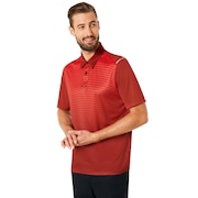 Polo Shirt Short Sleeve Striped Ellipse - Iron Red