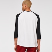 Relax Raglan 3/4 Tee - Off White/Black