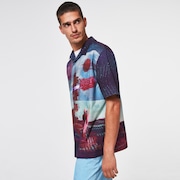 Outer Limits SS Button Down - Galaxy Print