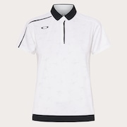 Elevate Squeeze Hem Polo - White
