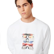 Sunglass Print Crewneck - White