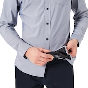 LS Solid Woven Shirt - Fathom