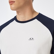 Relax Raglan 3/4 Tee - White/Blue