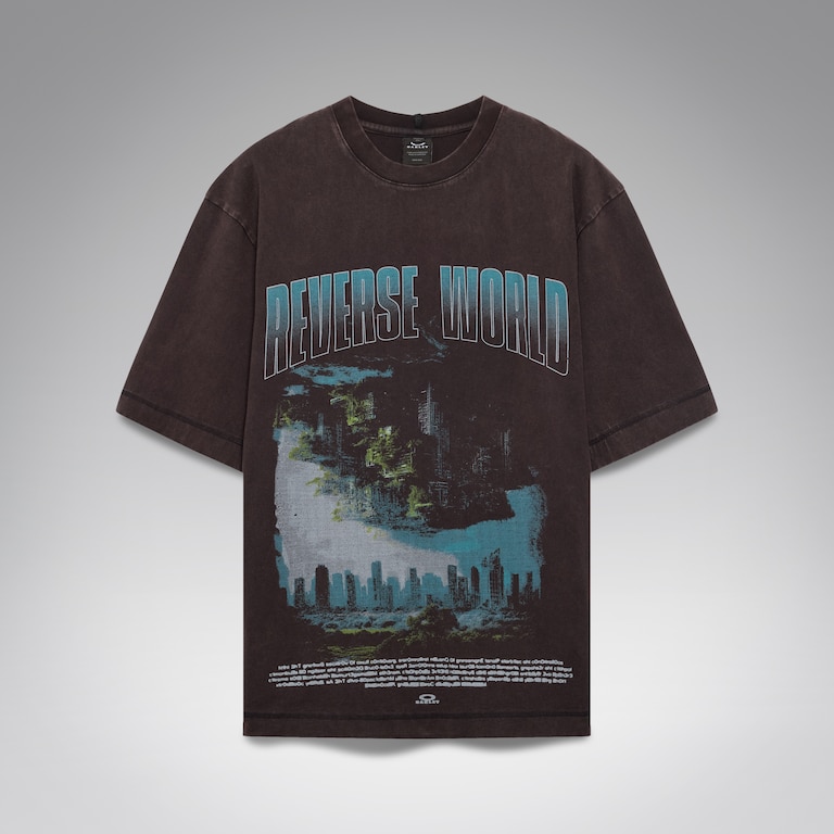 Reverse World Tee - Pitch Black