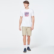 USA Flag Picture Short Sleeve Tee - White