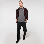 Hooded Button Down - Black/Red Check