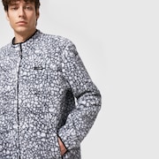 Hillside Sherpa Fz Fleece - White Crackle Print
