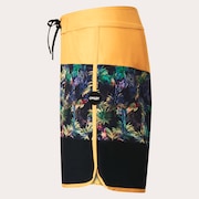 Neon Palms 19" Boardshort - Yellow Palm Block Print