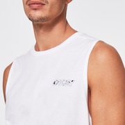 Interstellar Great Wave Tank Top - White