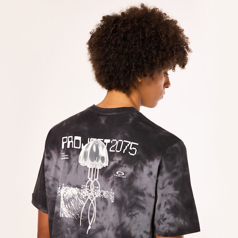 Mtl Tendrils Tee - Black Tie Dye