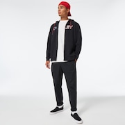 Teddy Full Zip Hoodie - Black/American Flag