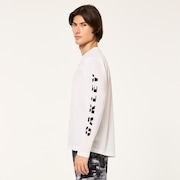 Slant Logo Print L/S Tee 8.0 - White