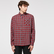 Podium Plaid Ls Flannel - Red/Black Check