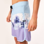 Palm Florals Rc 19” Boardshort - Stonewash Blue