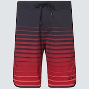 Shades 19 Boardshort - Black/Red Stripes