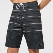 Split Floral 20 Rc Boardshorts - Green Flower/Stripe