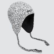 Tc Flaps Beanie - White Crackle Print