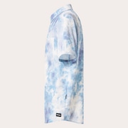 Deco Palms Rc SS Button Down - Tie Dye Clouds Light Blue