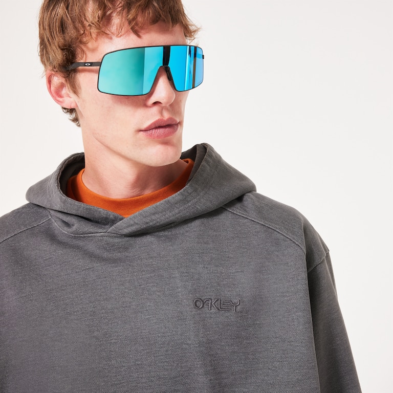 Indigo Side Zip Hoodie - Bleached Grey