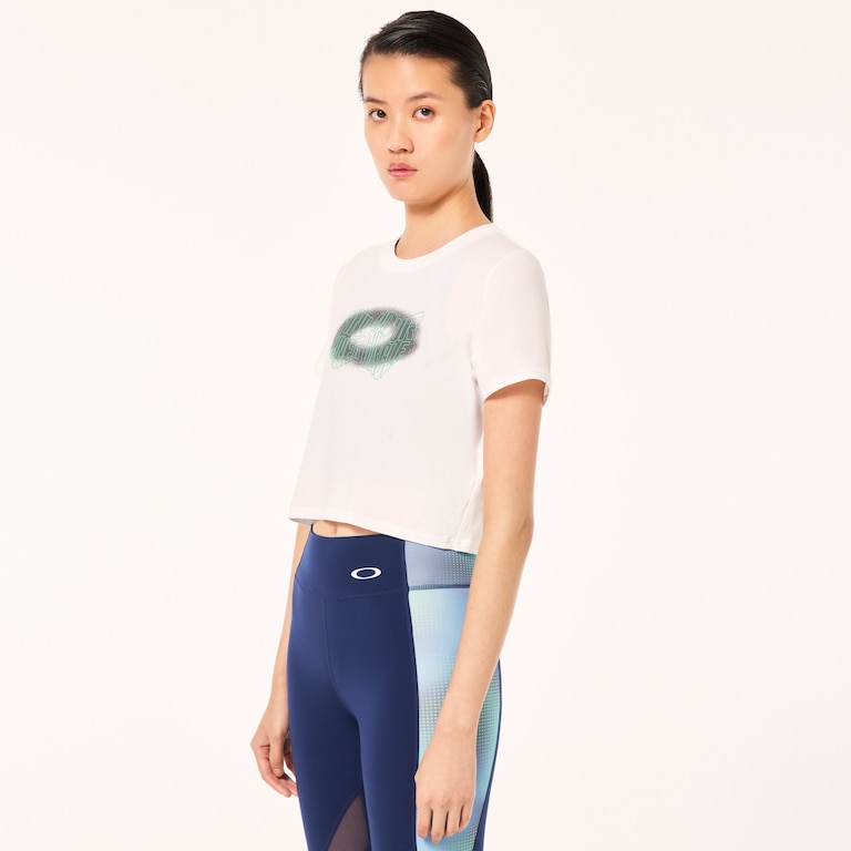 W Pursuit Crop Tee - White
