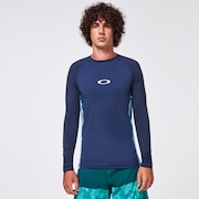 Color Block LS Rashguard - Universal Blue