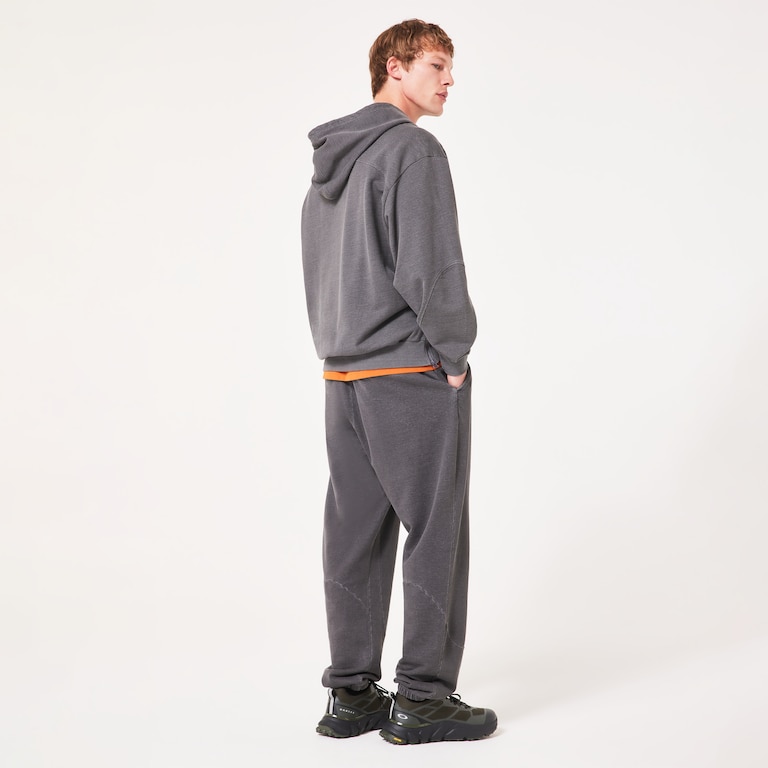 Indigo Side Zip Hoodie - Bleached Grey