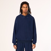 Indigo Side Zip Hoodie - Blue Indigo